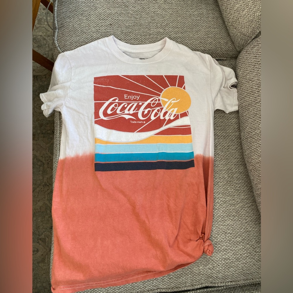 Vintage CocaCola sunshine t-shirt with sun , size small, tye dye